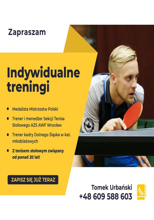 Treningi W Sekcji Tenisa Stołowego AZS AWF Wrocław